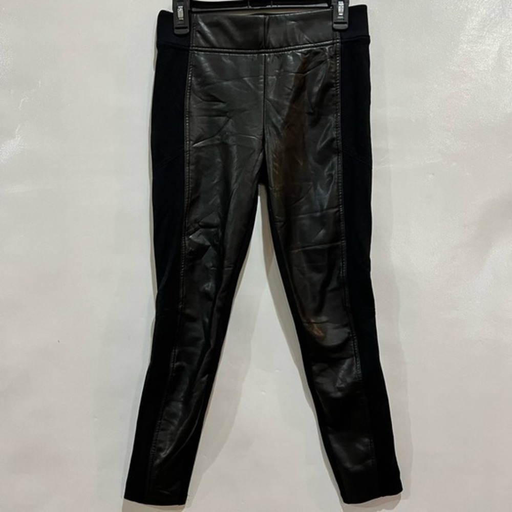 Loft Outlet Womens‎ Black Small Faux Leather Pants Lounge Stretch
